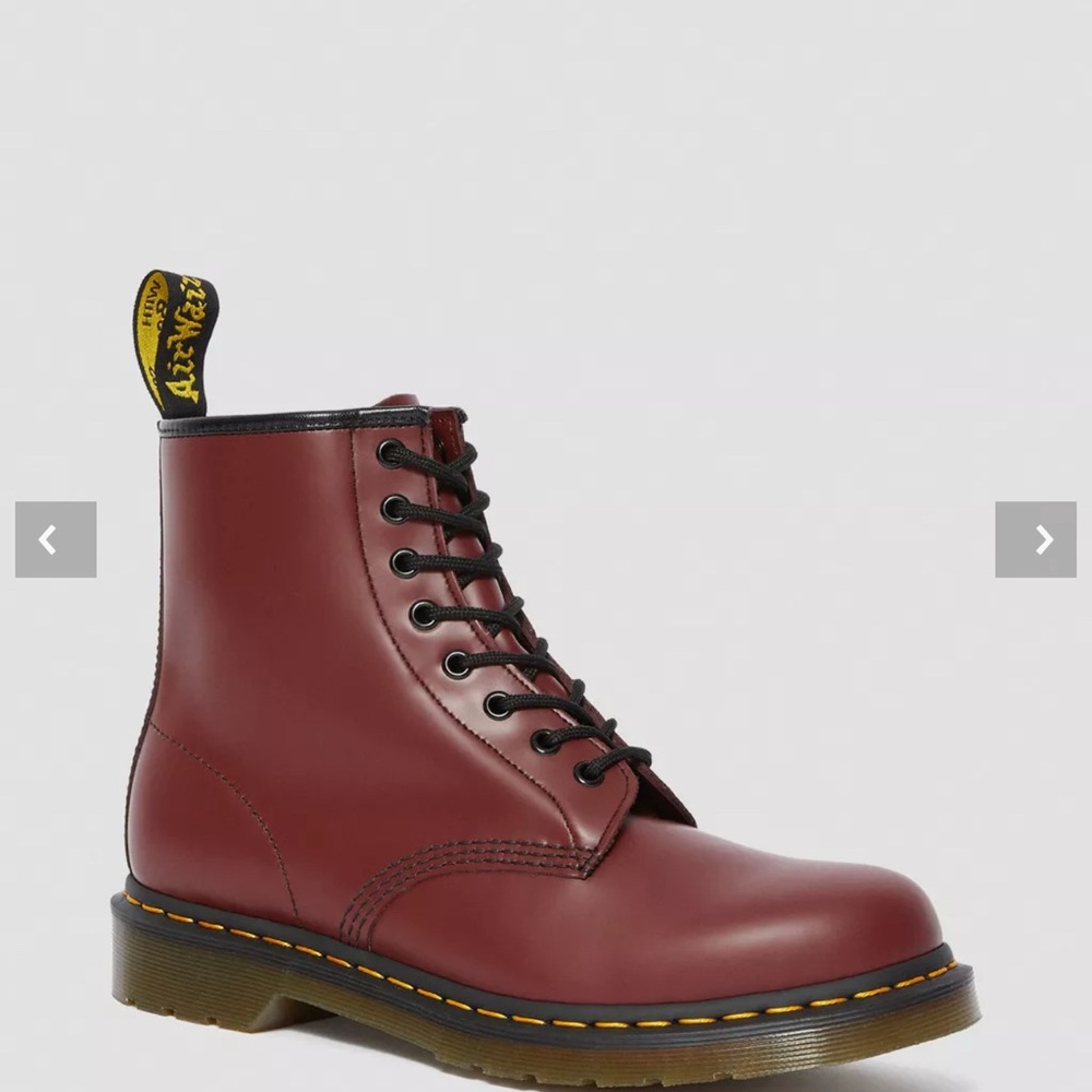 Dr. Martens Deep Red Leather Boots